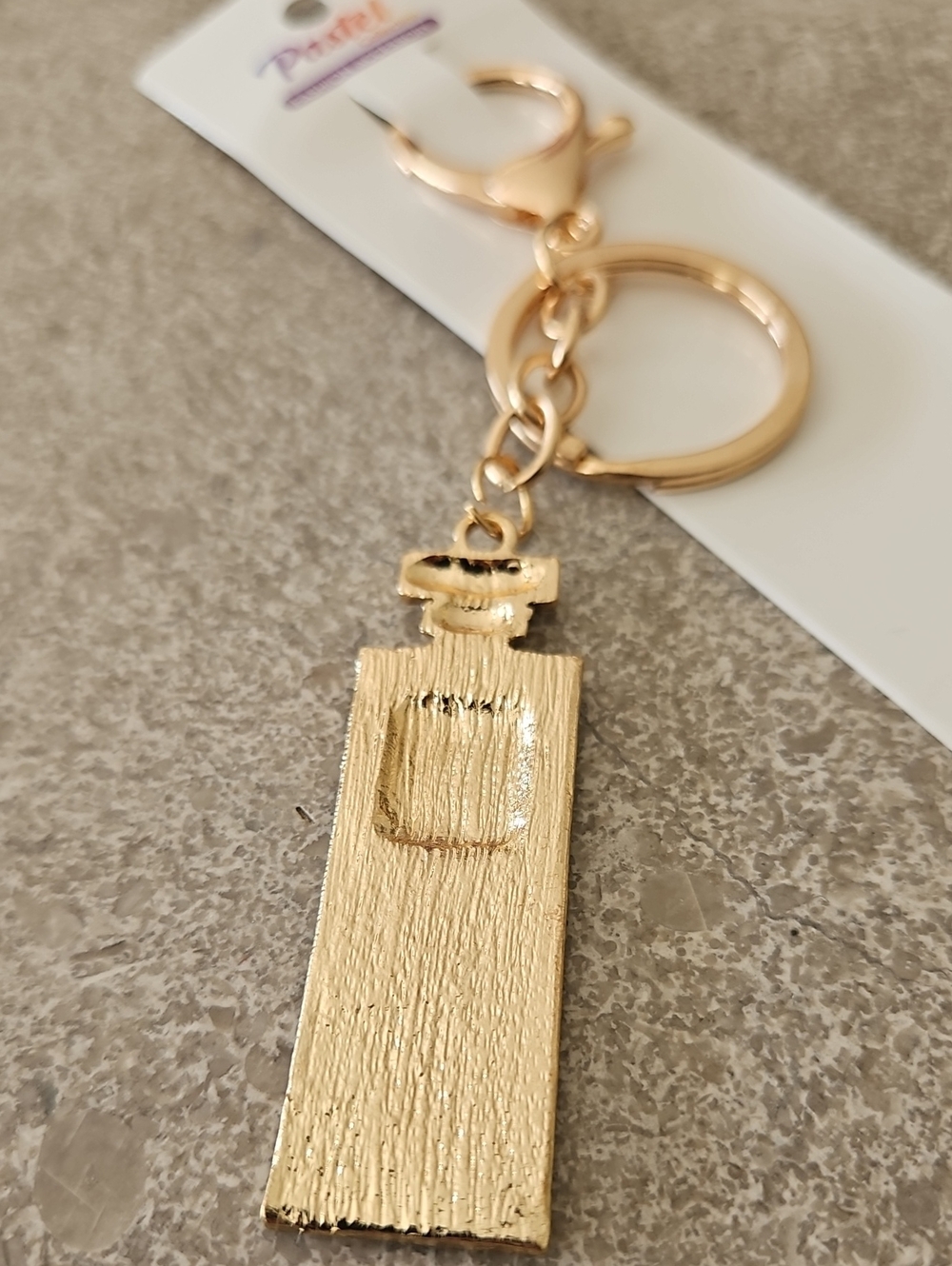Fashion Gold Crystal N°5 Parfum Keychain Charm - Picture 3 of 4